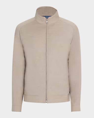 Peter Millar Men's Excursionist Lite Full-Zip Bomber Jacket