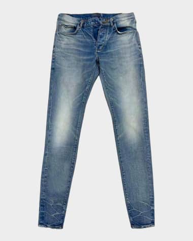 PURPLE Men's Light-Wash Skinny Jeans
