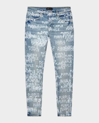 PURPLE Men's Repeat-Logo Skinny Jeans