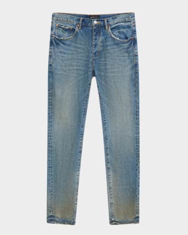 PURPLE Men's P001 Cracked Bronze Skinny Jeans