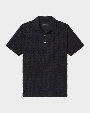 PURPLE Men's Terry Towel Polo Shirt