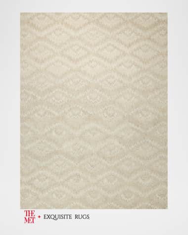 Exquisite Rugs x THE MET Bargello Hand-Tufted Beige Rug, 12' x 15'