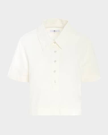 7 for all mankind Short-Sleeve Polo Top
