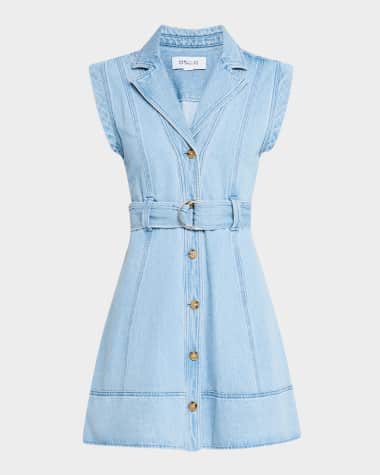 Derek Lam 10 Crosby Lya Belted Denim Dress