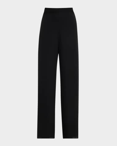 Ungaro Straight-Leg Stretch Georgette Pants