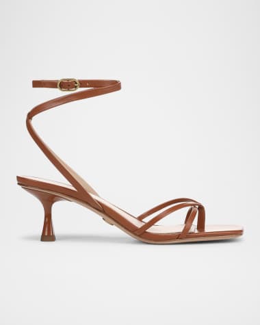 Veronica Beard Caterina Leather Strappy Sandals