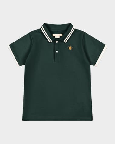 Konges Slojd Boy's Florian Embroidered Polo Shirt, Size 9M-10