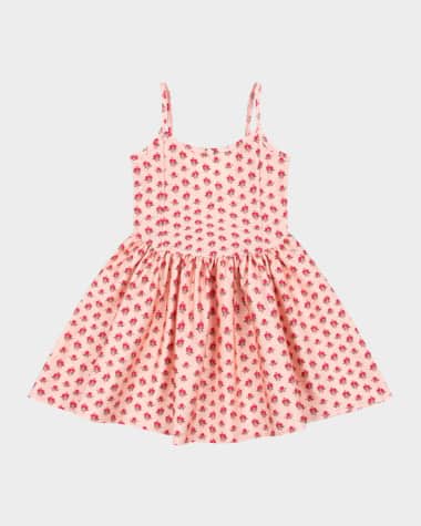 Konges Slojd Girl's Mousse Rose-Print Performance Dress, Size 18M-10