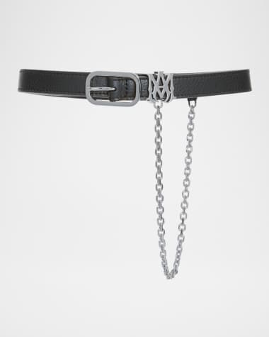 Amiri Men's Leather MA Chain Belt