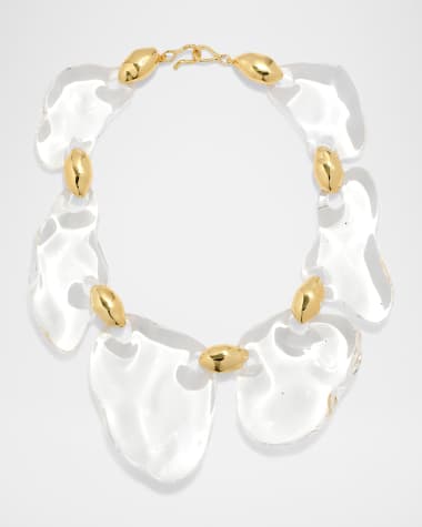 Alexis Bittar Liquid Lucite Pebble Necklace