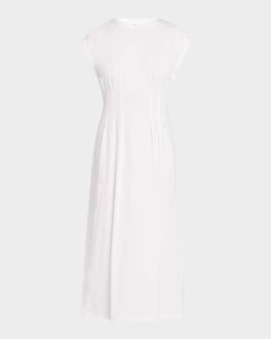 FRAME The Jersey Nipped Midi Dress