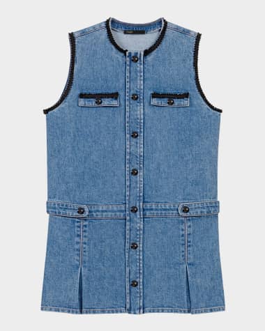 Maje Racky Denim Mini Dress
