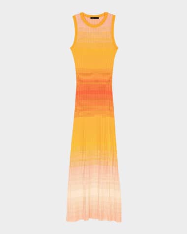 Maje Rirano Ribbed Maxi Dress