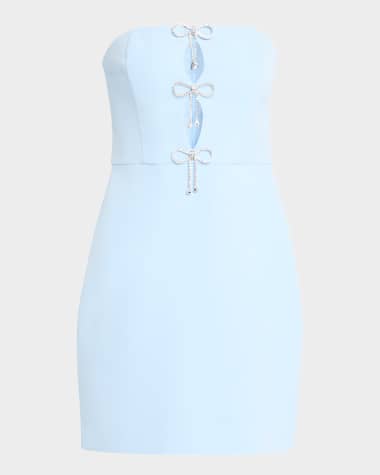 Liv Foster Dakota Strapless Bow-Embellished Mini Dress