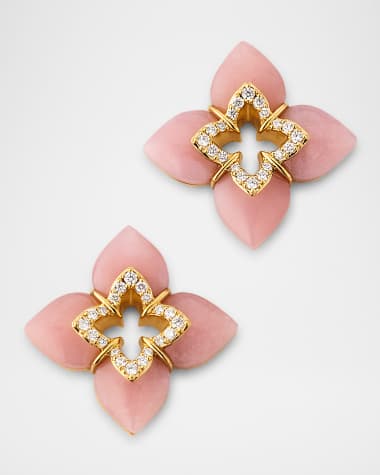 Roberto Coin 18K Yellow Gold Venetian Princess Stud Earrings with Diamonds