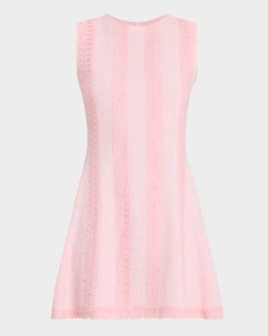 Misook Modern Fit Scalloped-Trim Knit Mini Dress