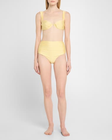 V-Neck Hardware One-Piece Swimsuit
