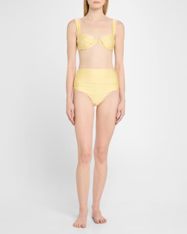 V-Neck Hardware One-Piece Swimsuit