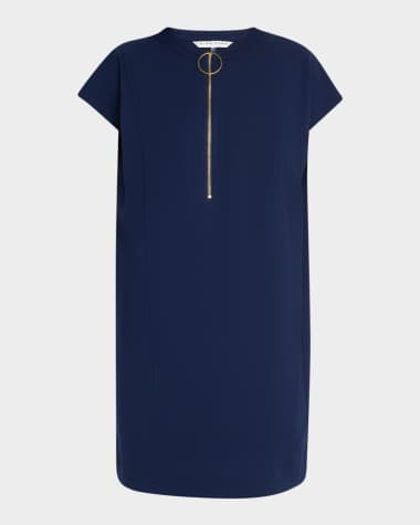 Trina Turk Doubles Zip-Front Mini Shift Dress