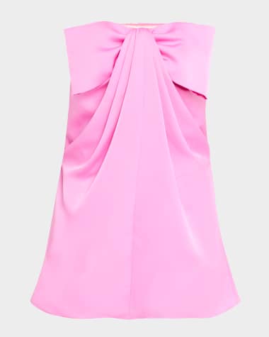 One33 Social Strapless Draped Bow-Front Mini Dress