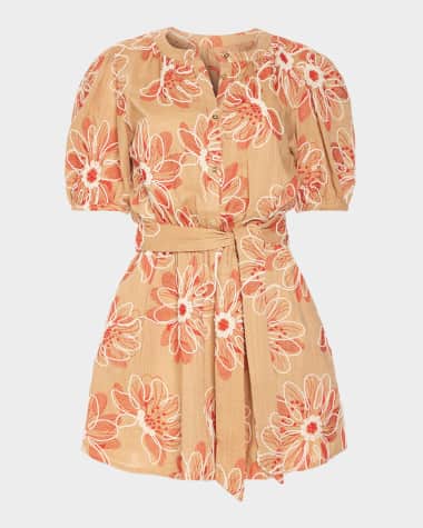 Ramy Brook Selby Embroidered Mini Dress