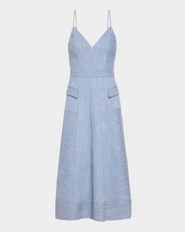 Ramy Brook Cassia Textured A-Line Midi Dress
