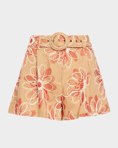 Ramy Brook Teddy Embroidered Shorts