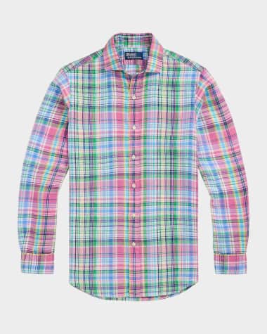 Polo Ralph Lauren Men's Classic-Fit Slub Plaid Sport Shirt
