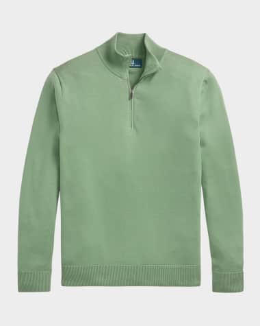 Polo Ralph Lauren Men's Cotton Quarter-Zip Sweater