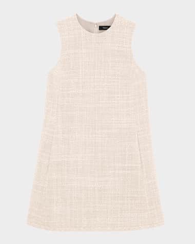 Theory Sleeveless Tweed Shift Dress