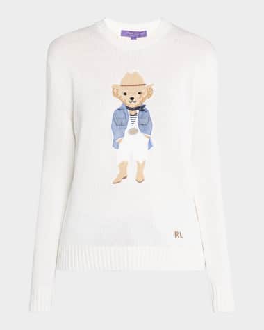 Ralph Lauren Collection Hamptons Spring Polo Bear Silk Sweater