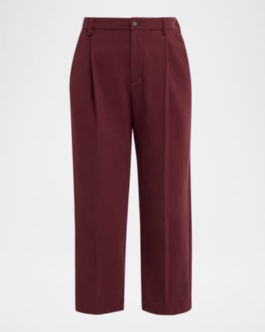 Brunello Cucinelli Light Fleece Straight-Leg Crop Travel Pants