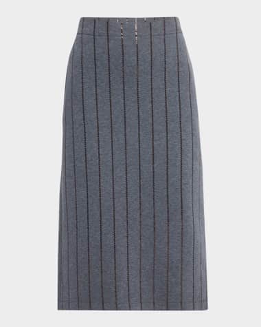 スカート BRUNELLO CUCINELLI Viscose and linen long pencil skirt Brunello Cucinelli Viscose And Linen Long Pencil Skirt