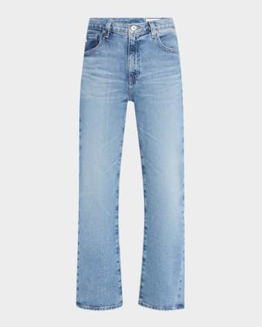 AG Jeans Brinley Mid-Rise Straight Crop Jeans