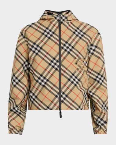 Burberry Reversible Check Crop Zip Jacket