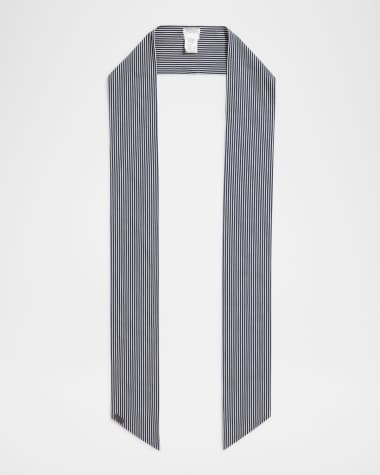 Brunello Cucinelli Techno Cotton Pinstripe Scarf