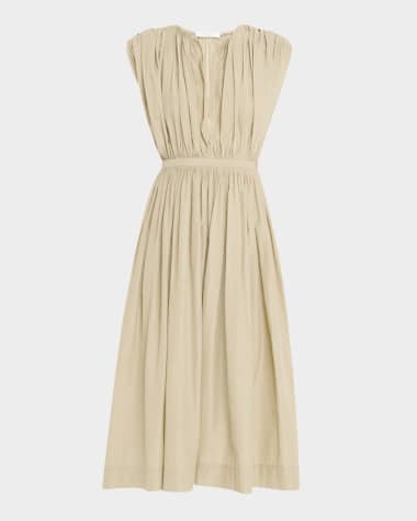 Philosophy di Lorenzo Serafini Plunging Gathered Midi Dress