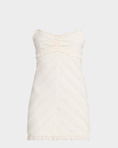 LoveShackFancy Taryn Ruffle-Trim Mini Dress