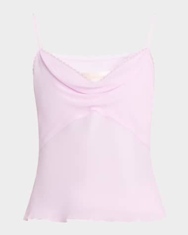 LoveShackFancy Lavoir Lace-Trim Sleeveless Top