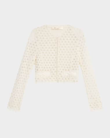 LoveShackFancy Alaya Crochet Heart Jacket