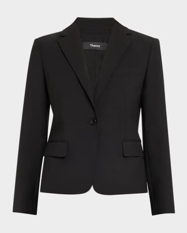 Theory Slim One-Button Jacket