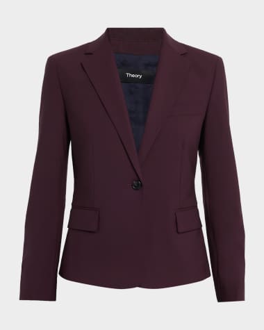 Theory Slim One-Button Jacket