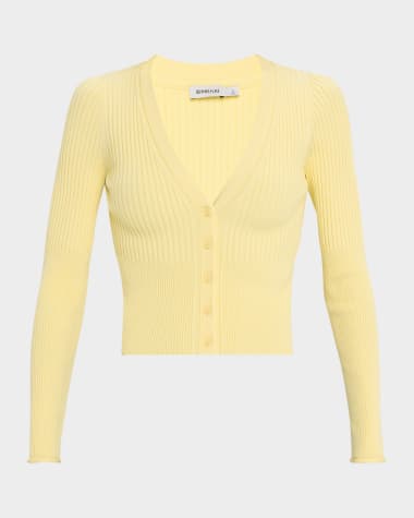 SIMKHAI Ailany V-Neck Cropped Cardigan