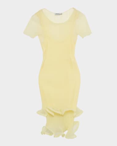 SIMKHAI Jett Short-Sleeve Ruffle Dress