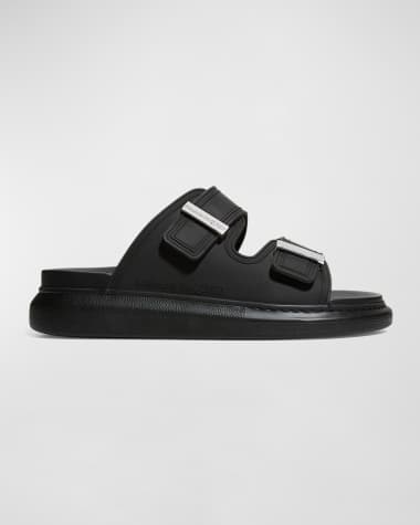 McQueen Men's Rubber Double-Buckle Sandals