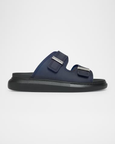 McQueen Men's Rubber Double-Buckle Sandals