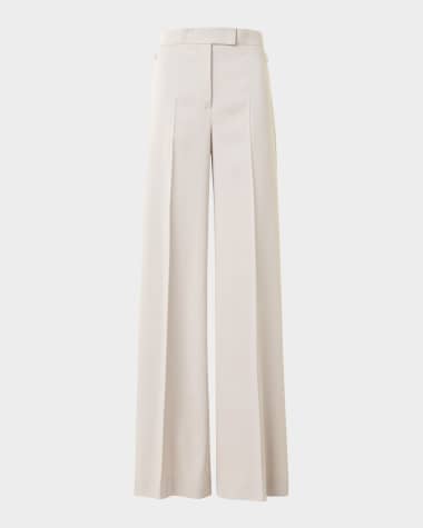 Akris Floretta Twill Wide-Leg Pants