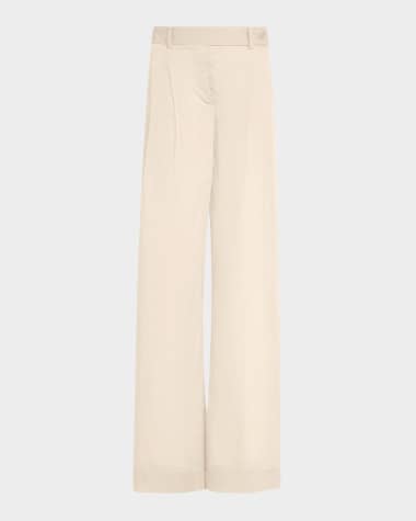 Alberta Ferretti Pleated Wide-Leg Trousers