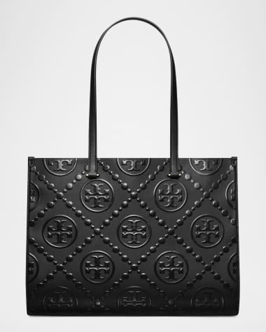 Tory Burch T Monogram Embossed Leather Tote Bag