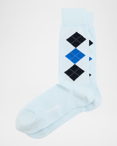 Pantherella Men's Irwin Egyptian Cotton Argyle Crew Socks